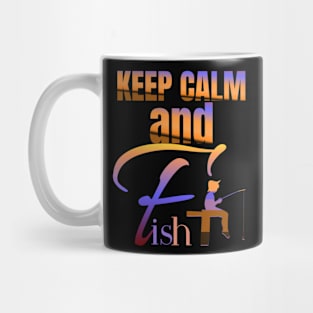 keep calm and fish on Mug